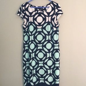 Size 16, hombre colored pattern dress